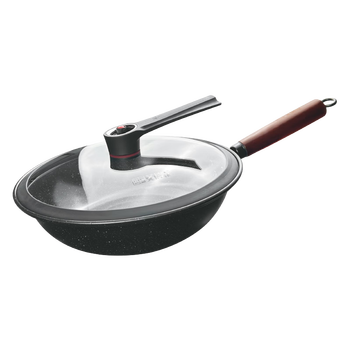 Aibofei ibf aibofei vacuum micro pressure cooker wok new solid wood handle