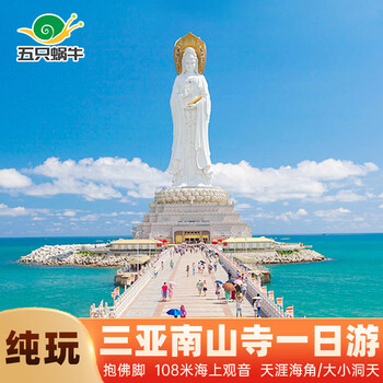 Sanya nanhai guanyin one-day tour丨pure fun丨includes pick-up and drop-off tickets丨free tianya haijiao or big and small caves nanshan temple large group adult