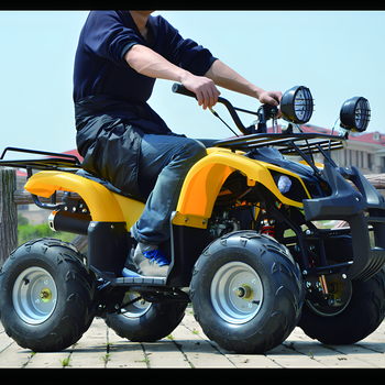 Langchuang atv110cc big and small bull atv four-wheel off-road motorcycle kart adult fuel all-terrain vehicle yellow 110cc horizontal engine