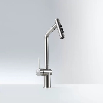 Higold bennis stainless steel pull-out faucet 980128 sink rotating faucet dish basin faucet kitchen hot and cold rotating pull-out faucet 980129-silver