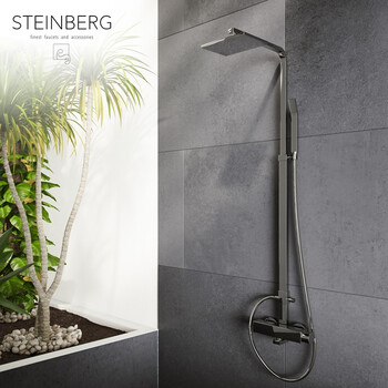 Steinberg german original manufacturing bathroom steinberg steinberg exposed shower faucet to enjoy the rain 120 2760 chrome color