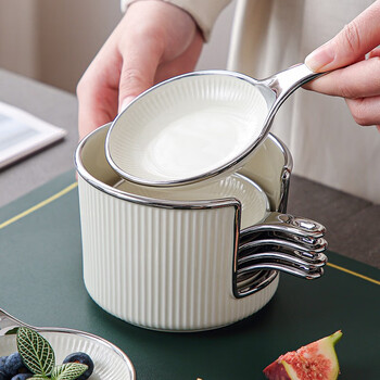 Durable household dipping dish, high-end flavor dish, soy sauce dish, vinegar dish, hot pot seasoning bowl, small plate, hotel dipping bowl set, milky white set 11.5cm