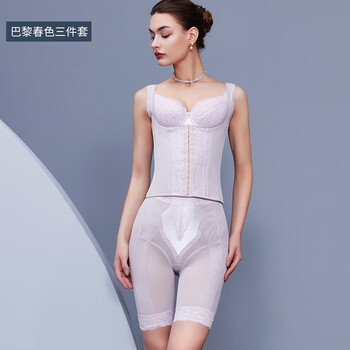 Antinia shapewear one-piece hip lifting vest corset belly waist corset underwear shaping pants tummy control one-piece for women paris spring three-piece set long bra + waist clip + l82 100-110 catties