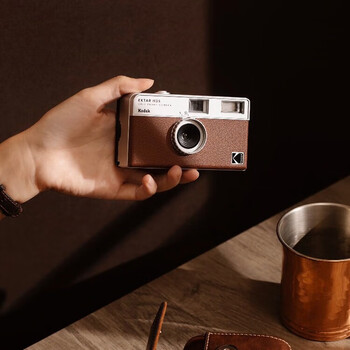 Kodak film retro camera ektar h35 non-disposable film camera with flash student ins film camera retro brown (excluding film and battery)