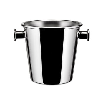 Alessi stainless steel ice bucket 13cm for home bar, portable round shape