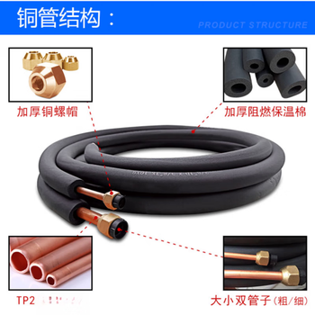Air conditioning copper pipe connecting pipe 1 1.5 2p3p household fixed frequency extended universal extra thick 15 fixed frequency 2 61210 meters 1 set national