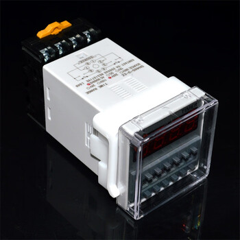 Ouhuayuan dh48s-s-2z digital display cycle control time relay two sets of contacts 220v24v ac/dc 24v