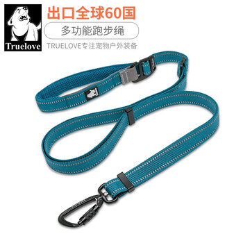 Truelove dog leash small medium large dog golden shepherd running rope dog chain outdoor sports dog walking rope lake blue width 2..5cm length 110-200cm