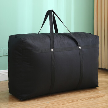 Zhiyu extra large capacity oxford cloth moving packing bag thickened clothes quilt storage bag luggage packing bag snakeskin bag black-large thick oxford cloth