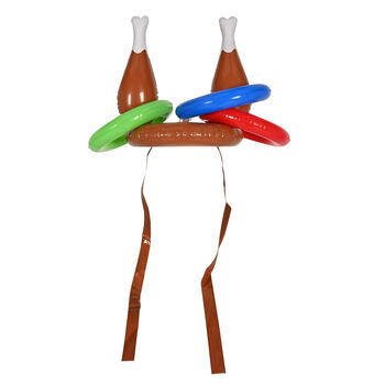 Beistle fall themed inflatable turkey drumstick ring