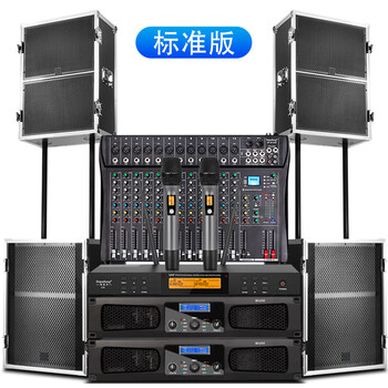 Depusheng ls8 professional stage speakers dual 8-inch line array remote outdoor audio set large performance bar wedding high-power subwoofer full frequency flight case 12-inch standard line array set