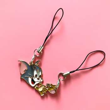 Ye yu is suitable for tom and jerry mobile phone pendants, cartoon pendants for women, cute tom and jerry mobile phone chain lanyards, usb flash drive camera pendants, tom cat + jerry mouse mobile phone ropes, two packs