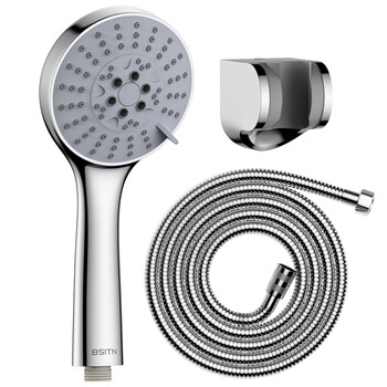 Bsitn shower pressurized shower head three-piece full set high pressure handheld shower bath artifact b1429 5 flower blocks b1429