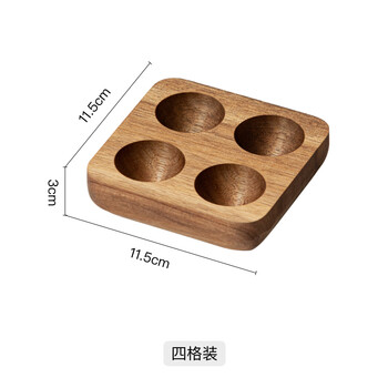 Ling yuxun customized egg storage tray acacia wood japanese solid wood egg tray kitchen household refrigerator creative breakfast egg box four-grid