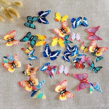 Yswlkjhywlkj edible pieces of paper, edible glutinous rice paper bank cards, playing cards, edible creative baking decorations, 125 butterflies
