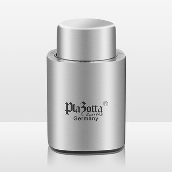 Plazotta seit 1893 germany red wine vacuum stopper sealing stopper wine cap vacuum stopper bottle cap bottle stopper household red wine stopper stainless steel material