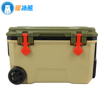 Warm ice bear 36-170l take-out insulated box commercial stall heat preservation pu outdoor camping fishing large capacity ice cooler 36l wheeled model