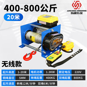 Lishi german winch small crane household lift hoist suspended electric hoist 220v1 ton remote control 220v-400-800kg 20m remote control model
