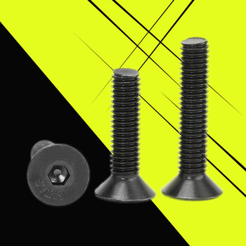 Shantou lincun fatjin m3m4m5m6 12.9 grade countersunk head hexagonal screws flat head screws flat cup cone head screws m3*6 (100 pieces)