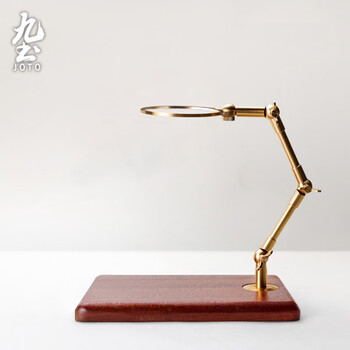 Jiutu creative hand-brewed coffee stand brass solid wood seat coffee filter v60 filter cup coffee appliance joint hand-brewed stand joint style