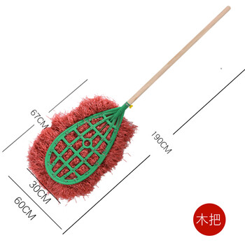 Plastic wire bamboo broom cleaning broom factory sanitation bamboo broom road property asphalt road outdoor floor cleaning large broom wooden pole handle plastic wire