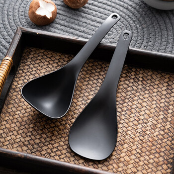 Durable household rice spoon rice cooker rice shovel kitchen large spoon long handle soup japanese alloy spoon high temperature resistant rice spoon two-piece set