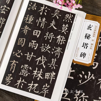 Ready stock, liu gongquan mysterious pagoda stele of tang dynasty, essence of liu style stele calligraphy from past dynasties, simplified marginalia, regular script stele calligraphy, brush calligraphy, liu gongquan mysterious pagoda, ancient calligraphy calligraphy copy for beginners in regular script for adults, anhui fine arts publishing house