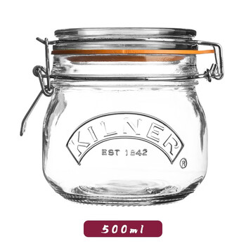 Kilner british kilner glass bottle lead-free glass food grade household nordic style storage tank laba garlic round small 500ml 1 piece 500ml