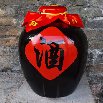 Zhenci yuan jingdezhen ceramic wine jar wine cylinder 10/20/30/50 jin household antique sealed wine jar cellar cylinder wujin without faucet feeding rope 50 jin