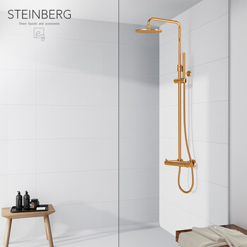 Steinberg german original imported bathroom ware made in germany steinberg exposed shower faucet 100 series thermostatic model 100 2721 rg rose gold