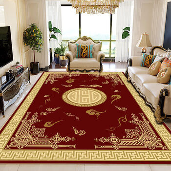 Casta new chinese style retro light luxury xiangyun carpet entrance living room study sofa coffee table bedroom full floor mat can be customized burgundy xiangyun 2 meters wide * 3 meters long (upgraded cotton bottom)