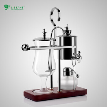 L-beans siphon coffee pot household belgian pot royal coffee pot manual coffee machine brewing utensil silver