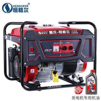 Henggeer generator 220v household small 380v outdoor portable gasoline generator 10 kilowatt emergency new 3000 hand start (220v)