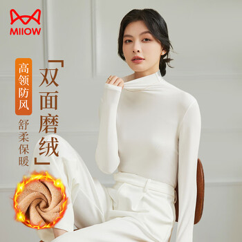 Catman turtleneck bottoming shirt for women 2025 new style autumn and winter large size high-end knitted long-sleeved top white l