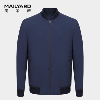 Mailyard reversible jacket business casual men's baseball collar reversible jacket 247 blue/blue plaid (double-sided) 2xl (185) 54