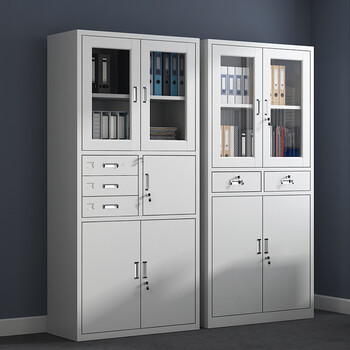 Pioneer steel office file cabinet office iron cabinet with lock cabinet five-section file cabinet large file cabinet storage cabinet file cabinet 1.2 high-end choice