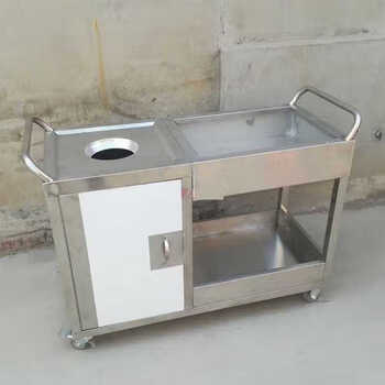 Customized canteen leftovers trash can collection cabinet kitchen waste storage box hotel plate and bowl sorting swill cabinet official standard x88-double door leftover table