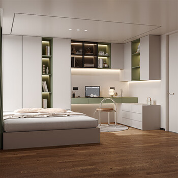 Oppolia tatami bed whole house customized simple small apartment tatami bed cabinet desk bookcase multi-functional storage cabinet customized prepayment consult customer service for auction