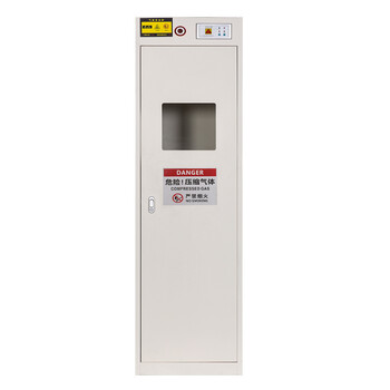 Haike yijia intelligent all-steel gas cylinder cabinet chemical safety cabinet single, double, three-bottle gas bottle cabinet with alarm hydrogen-oxyacetylene gas cylinder safety cabinet white single bottle without alarm single-door explosion-proof cabinet