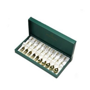 Mokushin japan imported minton gold coffee spoon dessert snack fork european afternoon tea fork and spoon gift box set minton fork and spoon ten-piece set (gift box)