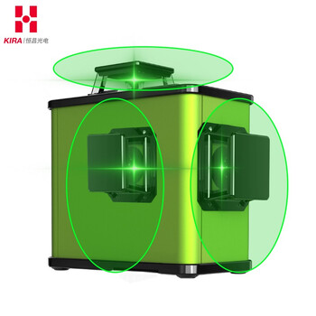 Hengchang aluminum alloy 12-wire square level floor mounting meter green light infrared touch screen wall mounting meter laser remote control aluminum alloy green light 12-line wall mounting meter