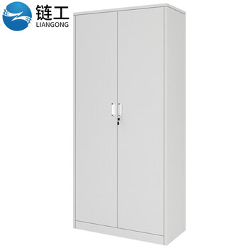 Chain worker file cabinet through door voucher cabinet 180cm*85cm*39cm two door lockable iron locker 2 door storage cabinet information cabinet through door voucher cabinet thickened version