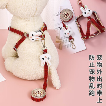 Natural mood dog leash large medium small dog chain dog collar teddy golden retriever dog walking rope pet supplies