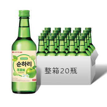 Lotte chuyin chule grape peach blueberry strawberry grapefruit apple flavor multiple selection soju new and old packaging random delivery full box apple flavor 360ml*20 bottles
