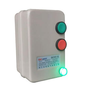 Power indicator signal light magnetic starter fan water pump phase loss overload protection switch three-phase 380v front button with light_control motor 15kw_380w