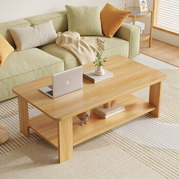 Gupujia coffee table living room simple modern sofa side table storage double-layer small tea table small apartment balcony small table
