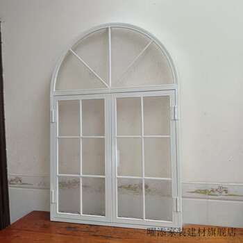 Yaotian french iron retro casement window restaurant cafe arched floor-to-ceiling window indoor study attic lighting window style one width 80*height 120