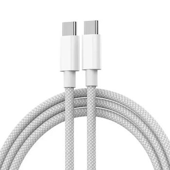 Poskelrty is suitable for apple 15/16/17 charging cable type-c data cable double-ended pd60w fast charging c to c type-c mobile phone dual type-c gray 1.5m