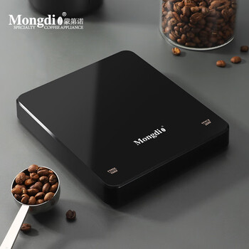 Mongdio italian coffee electronic scale hand brewed coffee special pot scale mini coffee scale electronic scale coffee bean weighing timer touch screen rechargeable high-sensitivity electronic scale