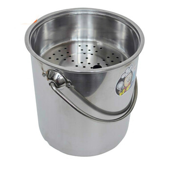 Lan baihui stainless steel bucket, tea dregs bucket, drainage bucket, kung fu water receiving waste water bucket, iron bucket, tea bucket, large without lid
